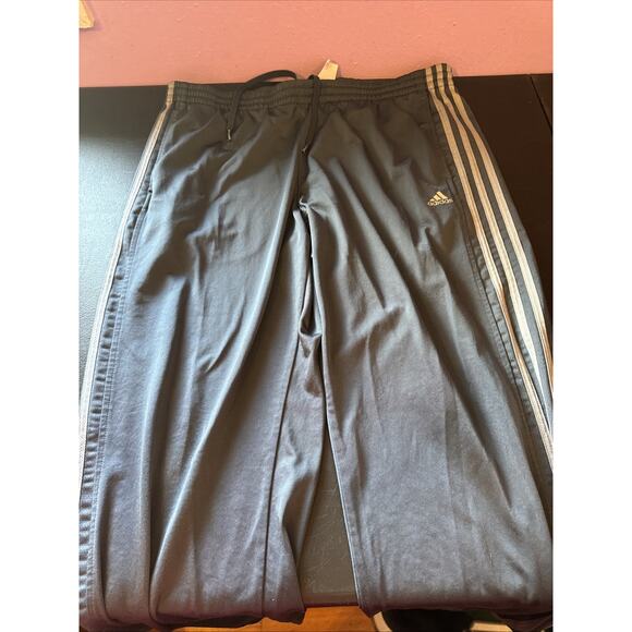 Adidas Pants Mens Large Gray Tiro AEROREADY Soccer Stripe Athletic Track - Picture 1 of 6